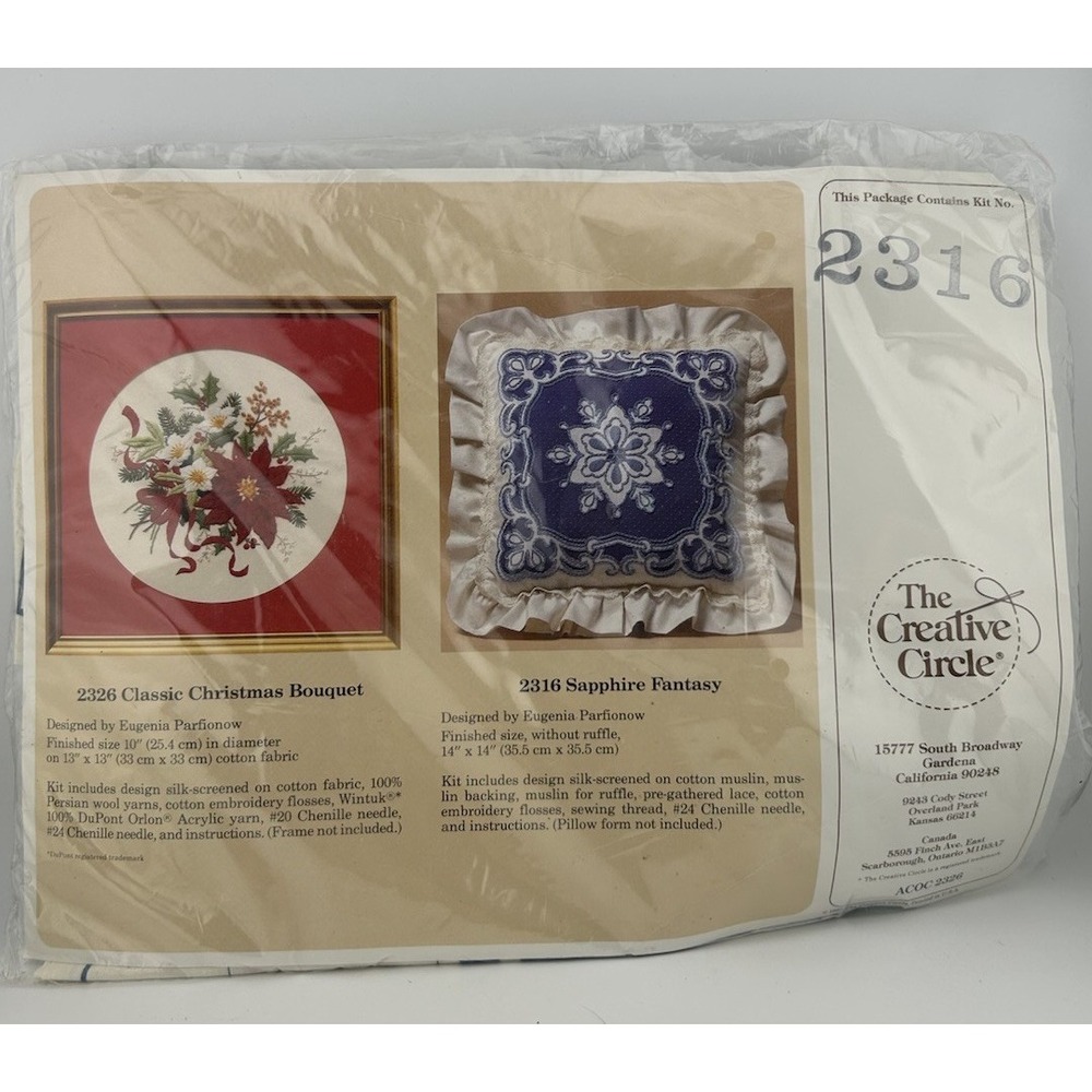 The Creative‎ Circle Kit 2316, "Sapphire Fantasy" - Embroidery Kit
